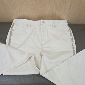NWOT -Talbots Petite Jeans w/ Sequins Stripe